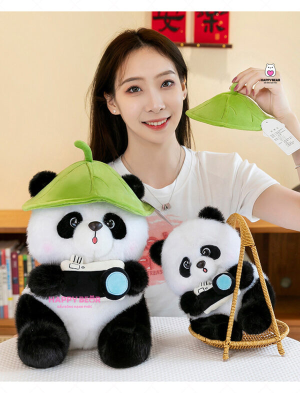 Gấu Bông Panda Đội Mũ Dễ Thương HAPPY BEAR HP168