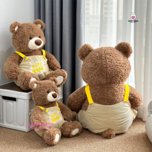 Gấu Bông Teddy Bear Mặc Yếm Dễ Thương Lông Xù HP154 - HAPPY BEAR