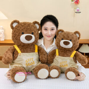 Gấu Bông Teddy Bear Mặc Yếm Dễ Thương Lông Xù HP154 - HAPPY BEAR