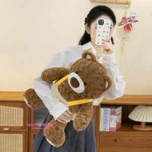 Gấu Bông Teddy Bear Mặc Yếm Dễ Thương Lông Xù HP154 - HAPPY BEAR
