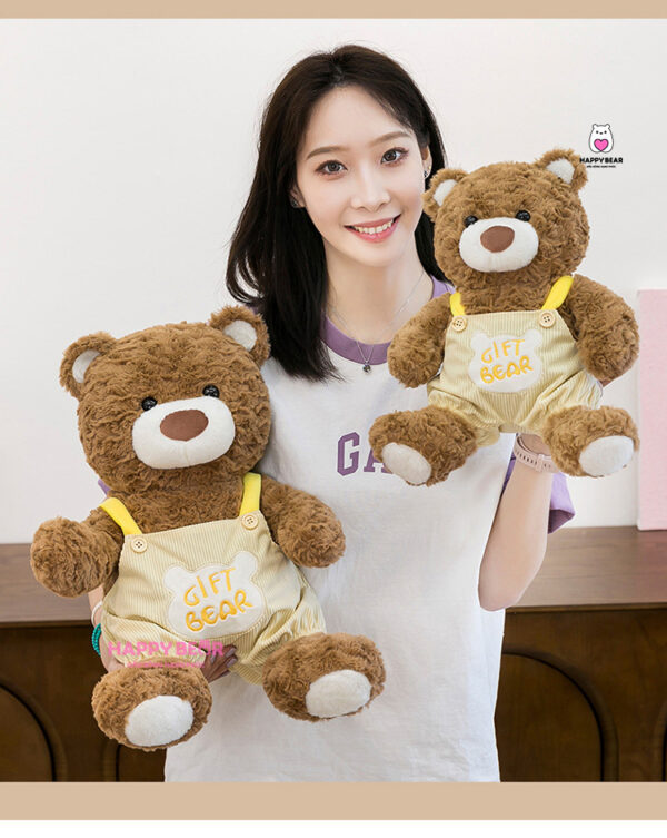 Gấu Bông Teddy Bear Mặc Yếm Dễ Thương Lông Xù HP154 - HAPPY BEAR