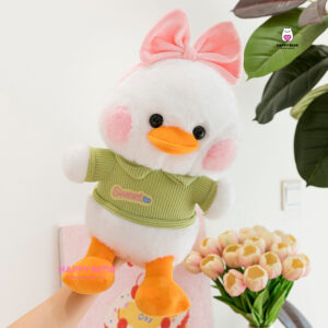 Gấu Bông Vịt Đeo Nơ Hồng Happy Dễ Thương HP163 - HAPPY BEAR