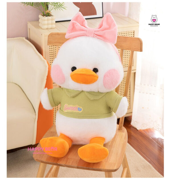 Gấu Bông Vịt Đeo Nơ Hồng Happy Dễ Thương HP163 - HAPPY BEAR