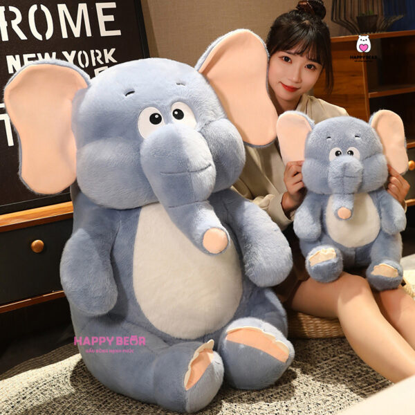 Gấu Bông Voi Xám Dễ Thương Lông Mềm HP148 - HAPPY BEAR