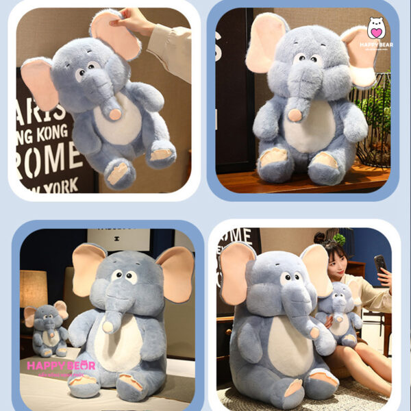 Gấu Bông Voi Xám Dễ Thương Lông Mềm HP148 - HAPPY BEAR